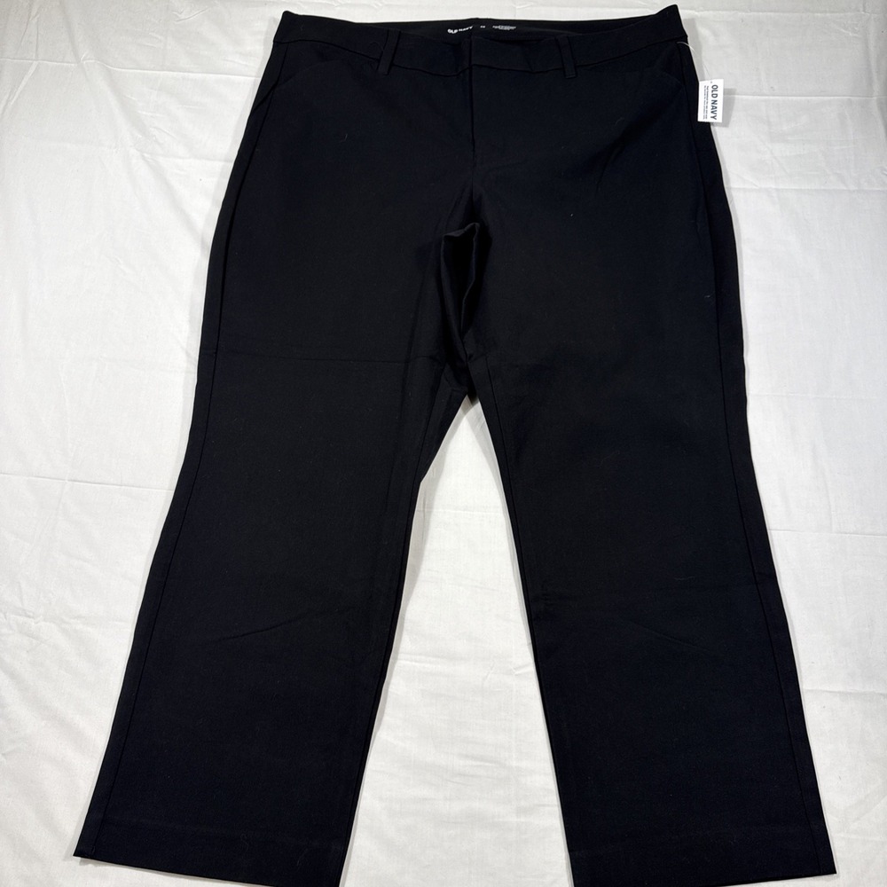 PANTS DRESS STRAIGHT Old Navy WOMEN 20W Pixie‎   BLACK